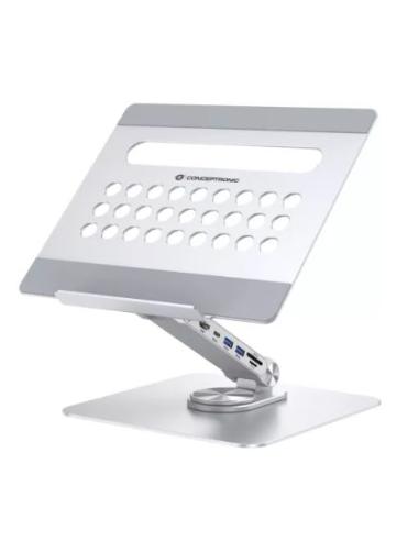 SOPORTE TABLET CONCEPTRONIC SILVER + PUERTO...