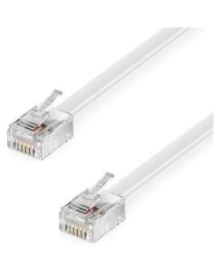 CABLE KABLEX TELEFONICO RJ11 20M WHITE