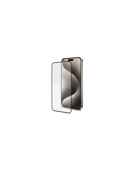 PROTECTOR CELLY CRISTAL TEMPLADO 3D BLACK PARA IPHONE 16