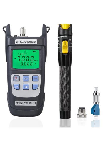KIT MEDIDOR FIBRA OPTICA LUZ ROJA 2 EN 1 FC-LC