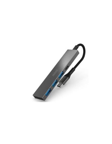 HUB NILOX USB-C 4 PUERTOS 3XUSB 3.0 USB-C BLACK