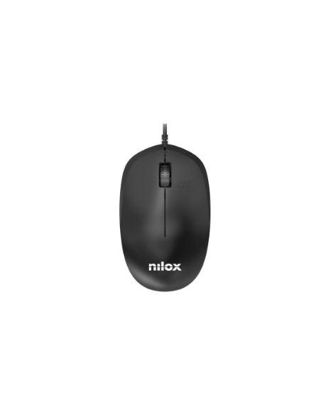 MOUSE NILOX OPTICO 1200DPI USB BLACK