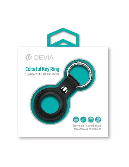 LLAVERO DEVIA PARA AIRTAG LEATHER BLACK