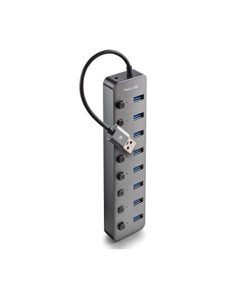HUB NGS USB 8 PUERTOS CON INTERRUPTOR BLACK