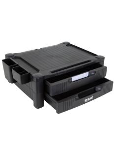 SOPORTE MONITOR IGGUAL EM2C 2 CAJONES BLACK