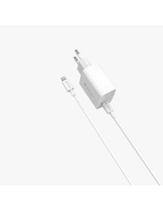 CARGADOR USB-C DEVIA 20W WHITE + CABLE USB-C LIGHTNING