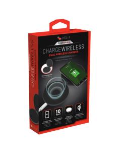 CARGADOR INALAMBRICO HELIX QI DUAL 3A 10W BLACK