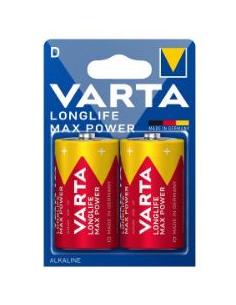 PILA ALCALINA VARTA LONGLIFE MAX POWER TIPO D LR20 PACK 2