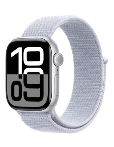 APPLE WATCH SERIES 10 GPS 42MM SILVER ALUMINIUM + CORREA BLUE CLOUD SPORT LOOP