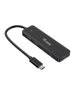 HUB EQUIP USB-C 4 PUERTOS 2XUSB-C 3.2 + 2XUSB 3.0 BLACK