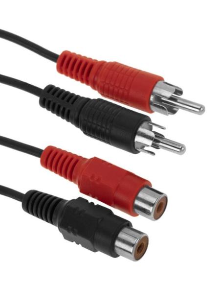CABLE KABLEX 2X RCA MACHO / 2X RCA HEMBRA 5M