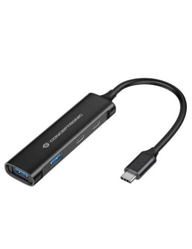 HUB CONCEPTRONIC USB-C 4 PUERTOS 2XUSB-C 3.2...