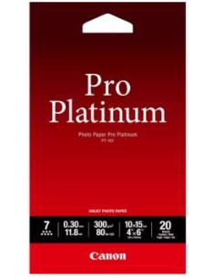 PAPEL CANON FOTOGRAFICO PT-101 PRO PLATINUM GLOSSY 10X15 20H