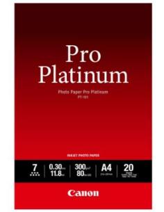PAPEL CANON FOTOGRAFICO PT-101 PRO PLATINUM GLOSSY A4 20H