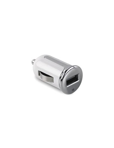 CARGADOR USB CELLY TURBO 2.4A WHITE PARA COCHE 
