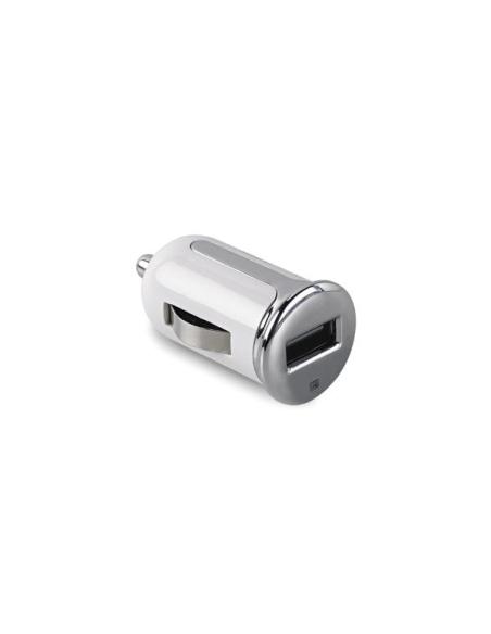 CARGADOR USB CELLY TURBO 2.4A WHITE PARA COCHE 