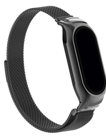 CORREA COOL PARA XIAOMI MI BAND 8 / MI BAND 9 METAL BLACK