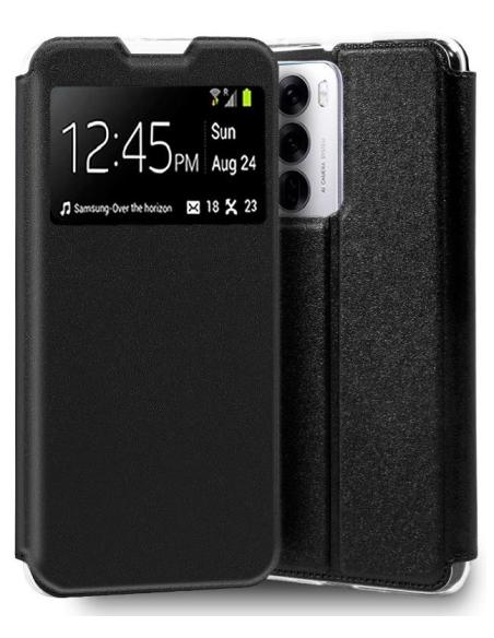 FUNDA MOVIL COOL FLIP COVER WINDOW BLACK OPPO RENO 12 5G