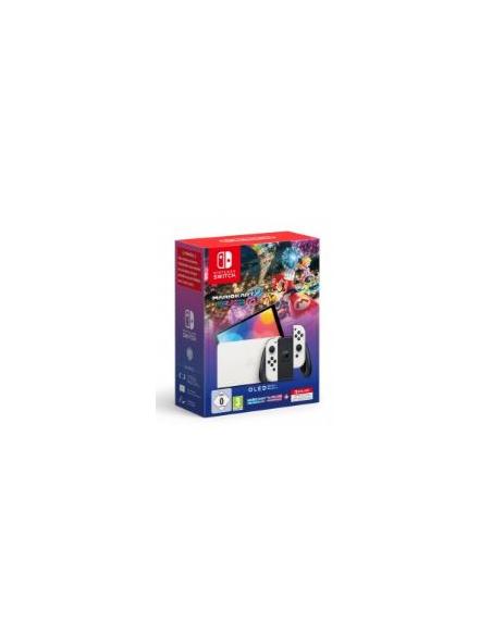 CONSOLA NINTENDO SWITCH OLED WHITE + MARIO KART + 1 AÑO NSO