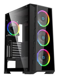 CAJA MEDIATORRE ATX HIDITEC MH12 GLASS ARGB WINDOW BLACK