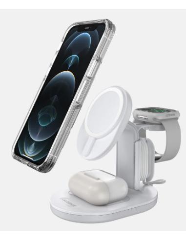 BASE DE CARGA OTTERBOX 3 EN 1 7.5W MAGSAFE WHITE
