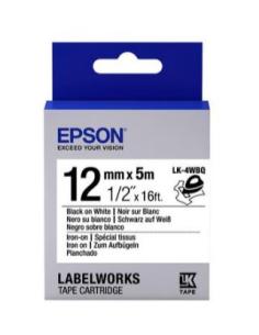 CINTA EPSON LK-4WBQ 12MMX5M BLACK/WHITE