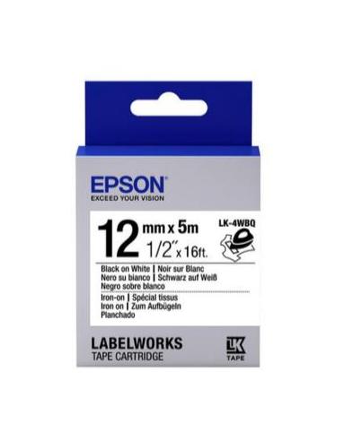 CINTA EPSON LK-4WBQ 12MMX5M BLACK/WHITE