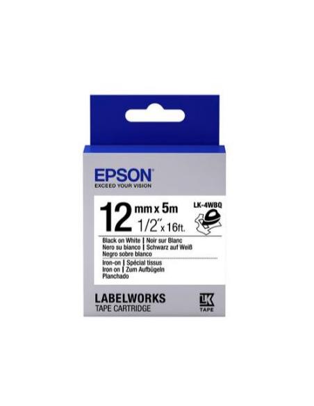 CINTA EPSON LK-4WBQ 12MMX5M BLACK/WHITE