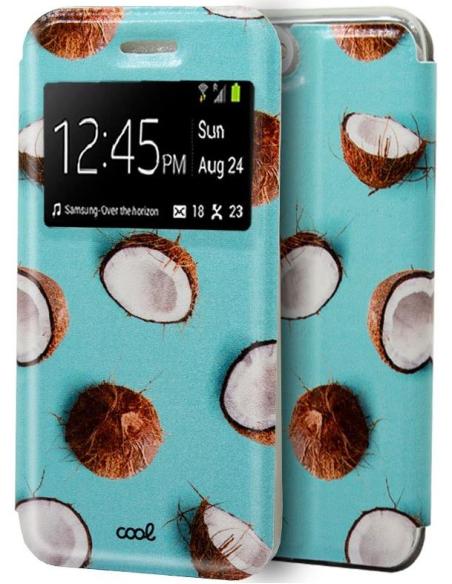 FUNDA MOVIL COOL FLIP COVER WINDOW DIBUJOS COCONUT IPHONE 7 / 8 / SE