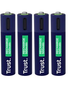 PILA RECARGABLE TRUST USB-C TIPO AAA 500MAH PACK 4