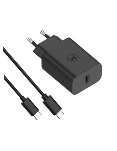 CARGADOR USB-C MOTOROLA 30W BLACK + CABLE USB-C...