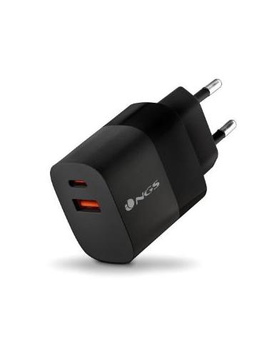 CARGADOR USB NGS BUD 33W GAN USB + USB-C BLACK