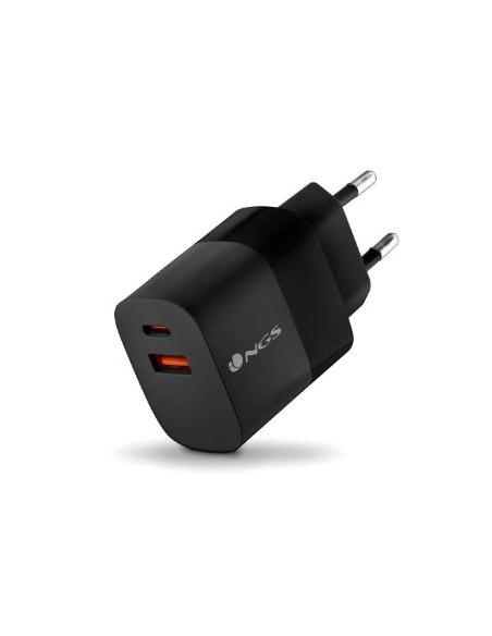 CARGADOR USB NGS BUD 33W GAN USB + USB-C BLACK