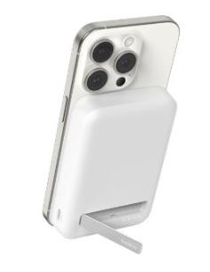 BATERIA EXTERNA BELKIN MAGNETICA WIRELESS 8K WHITE + SOPORTE