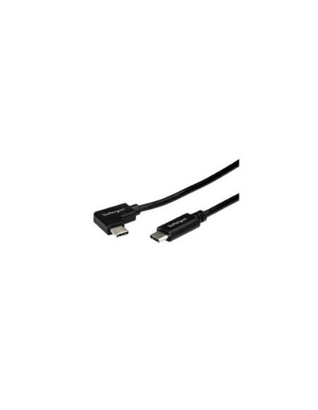 CABLE STARTECH USB-C MACHO / USB-C MACHO 1M ACODADO BLACK