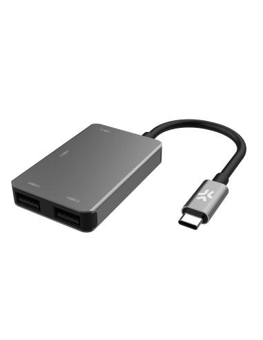 HUB CELLY USB-C 4 PUERTOS 4XUSB 3.0 GREY