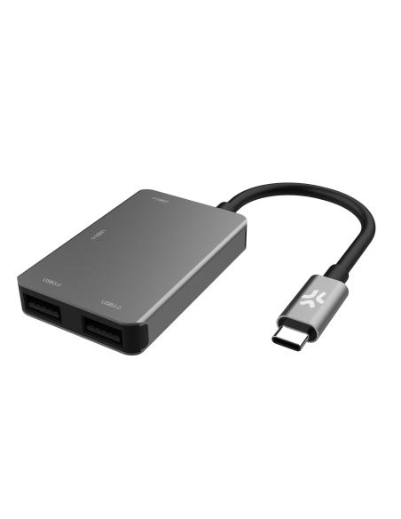 HUB CELLY USB-C 4 PUERTOS 4XUSB 3.0 GREY