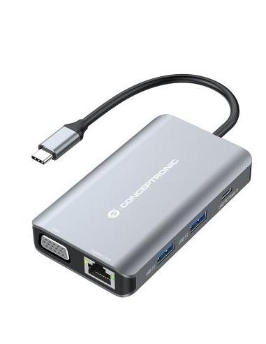PUERTO REPLICADOR USB-C CONCEPTRONIC VGA + HDMI...