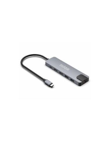 PUERTO REPLICADOR USB-C NILOX 2XHDMI + RJ45 +...