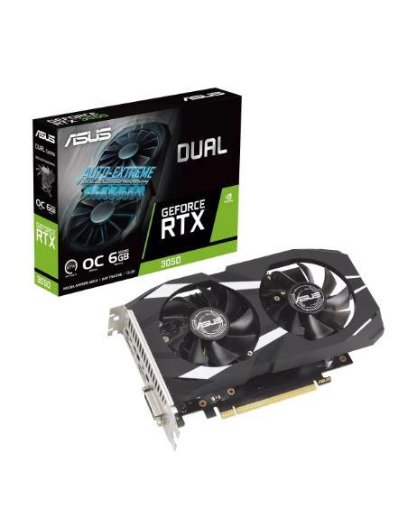 TARJETA GRAFICA PCIE NVIDIA GF RTX 3050 DUAL OC 6GB DDR6 DVI HDMI DP
