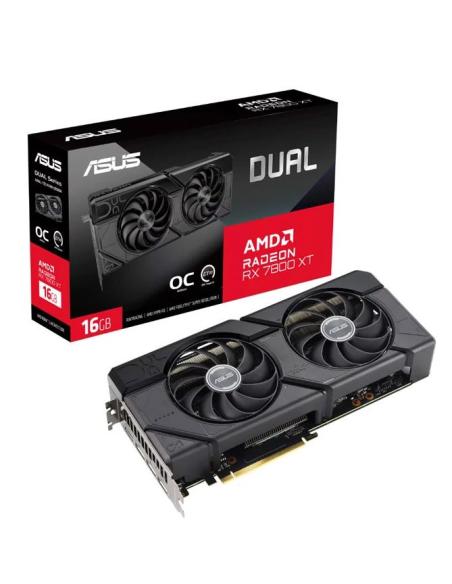TARJETA GRAFICA PCIE AMD RX 7800 XT DUAL OC 16GB DDR6 3XDP HDMI