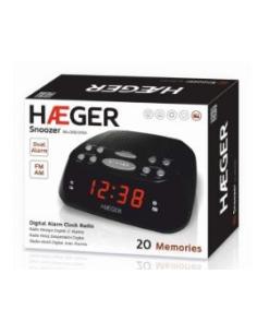 RELOJ DESPERTADOR HAEGER RA-06B RADIO BLACK