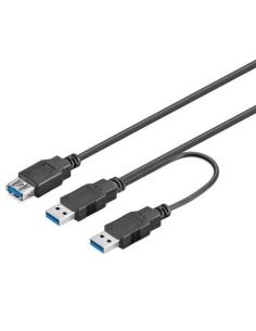 CABLE KABLEX 2XUSB 3.0 MACHO / USB HEMBRA 30CM