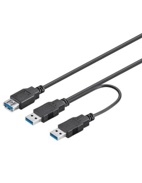 CABLE KABLEX 2XUSB 3.0 MACHO / USB HEMBRA 30CM