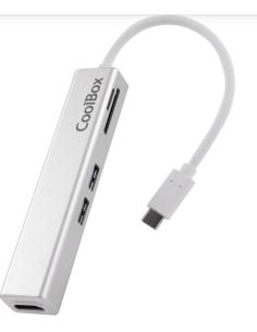 PUERTO REPLICADOR USB-C COOLBOX HDMI + 2XUSB 3.0 + SD +...