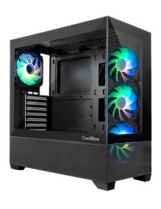CAJA MEDIATORRE ATX COOLBOX GA250 VISION USB 3.0 RGB BLACK
