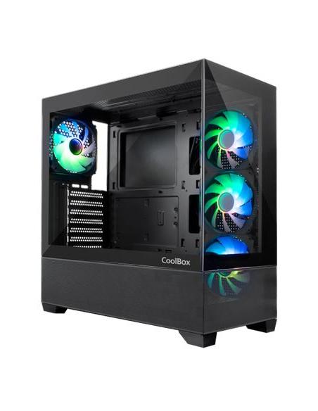 CAJA MEDIATORRE ATX COOLBOX GA250 VISION USB 3.0 RGB BLACK
