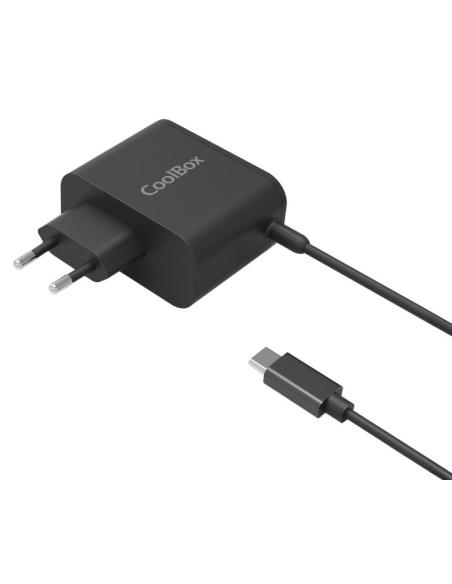 CARGADOR USB-C COOLBOX 65W GAN BLACK