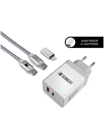 CARGADOR USB SUBBLIM 25W 3.1 A USB + USB-C...