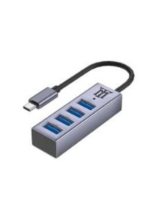 HUB MAILLON USB-C 4 PUERTOS 3.2 ALUMINIO SILVER
